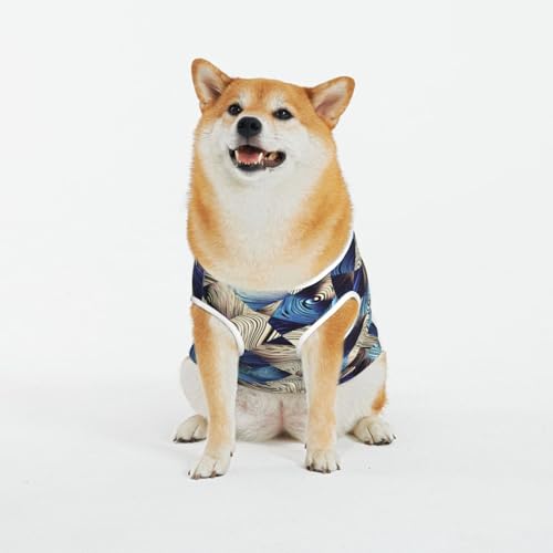 Kuilepa Hundepullover mit abstraktem blauen Quadraten, für kaltes Wetter, Hunde-Sweatshirt, Hundejacke für drinnen und draußen von Kuilepa