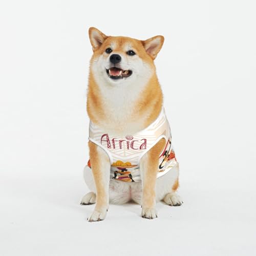 Kuilepa Hundepullover mit afrikanischem Aufdruck, für den Innen- und Außenbereich, Schwarz von Kuilepa