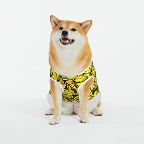 Kuilepa Hundepullover mit gelbem Schmetterlings-Aufdruck, für kaltes Wetter, Hunde-Sweatshirt, Hundejacke für drinnen und draußen Kuilepa Hundepullover mit gelbem Schmetterlings-Aufdruck, für kaltes Wetter, Hunde-Sweatshirt, Hundejacke für drinnen und draußen von Kuilepa