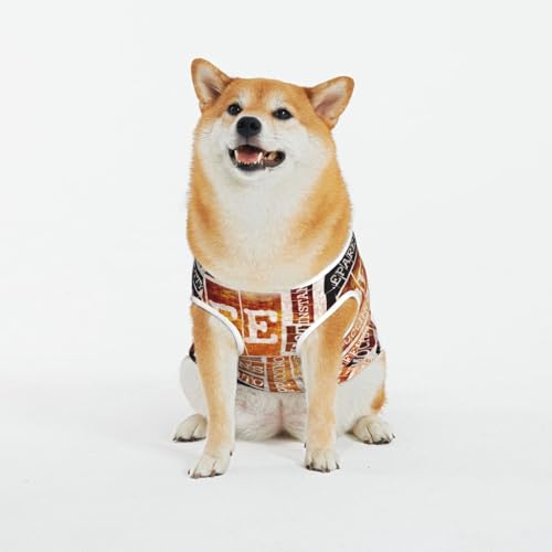 Kuilepa Hundepullover mit handgezeichnetem Vintage-Kaffee-Aufdruck, für kaltes Wetter, Hunde-Sweatshirt, Hundejacke für drinnen und draußen von Kuilepa