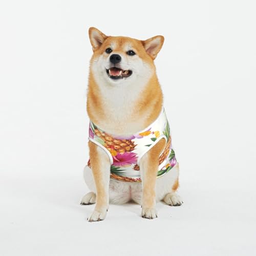 Kuilepa Hundepullover mit hawaiianischem Ananas-Druck, für kaltes Wetter, Hunde-Sweatshirt, Hundejacke für drinnen und draußen von Kuilepa
