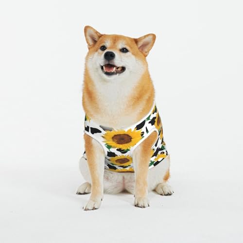 Kuilepa Hundepullover mit niedlichem Kuh-Druck, Sonnenblumen-Druck, für kaltes Wetter, Hunde-Sweatshirt, Hundejacke für drinnen und draußen Kuilepa Hundepullover mit niedlichem Kuh-Druck, Sonnenblumen-Druck, für kaltes Wetter, Hunde-Sweatshirt, Hundejacke für drinnen und draußen von Kuilepa