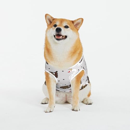 Kuilepa Hundepullover mit süßem Schwanen-Druck, für kaltes Wetter, Hunde-Sweatshirt, Hundejacke für drinnen und draußen von Kuilepa