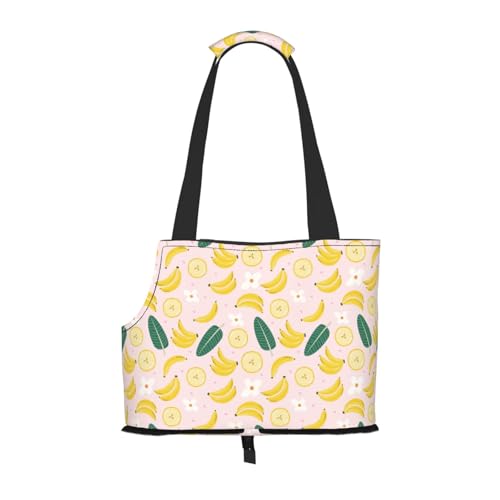Kuilepa Hundetragetasche für kleine Hunde, Banane mit Blättern, weiche Seiten, Haustier-Tragetasche mit Taschen, tragbare mittelgroße Hunde, Welpen, große Katzen, Reisehandtasche für Wandern, Reisen von Kuilepa