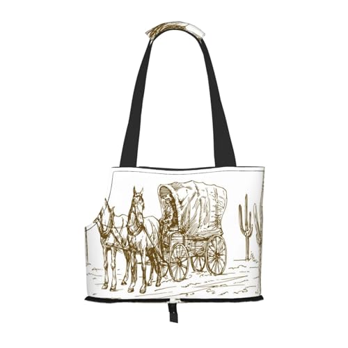 Kuilepa Hundetragetasche für kleine Hunde, Motiv: Westernlandschaft mit alten Wagen, weiche Seiten, Haustier-Tragetasche mit Taschen, tragbare mittelgroße Hunde, Welpen, große Katzen, Reisehandtasche Kuilepa Hundetragetasche für kleine Hunde, Motiv: Westernlandschaft mit alten Wagen, weiche Seiten, Haustier-Tragetasche mit Taschen, tragbare mittelgroße Hunde, Welpen, große Katzen, Reisehandtasche von Kuilepa