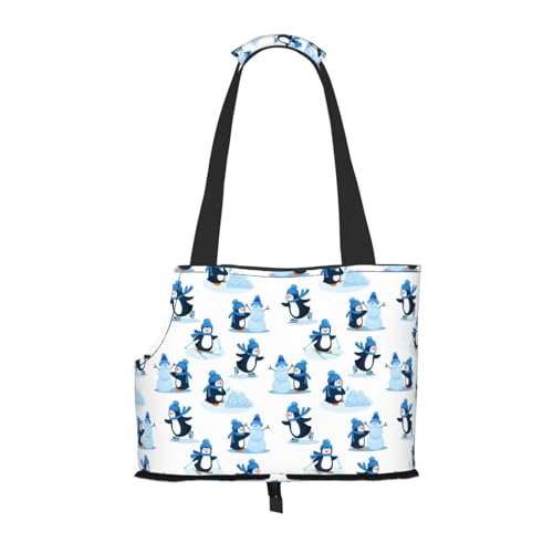 Kuilepa Hundetragetasche für kleine Hunde, Pinguin, mit weichen Seiten, mit Taschen, tragbare mittelgroße Hunde, Welpen, große Katzen, Reisehandtasche für Wandern, Reisen, Outdoor von Kuilepa