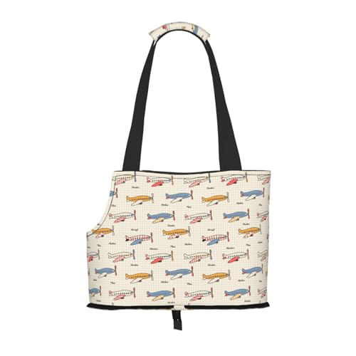 Kuilepa Hundetragetasche für kleine Hunde, gestreift, Vintage-Design, weiche Seiten, mit Taschen, tragbar, mittelgroß, für Hunde, Welpen, große Katzen, Reisehandtasche für Wandern, Reisen, Outdoor von Kuilepa