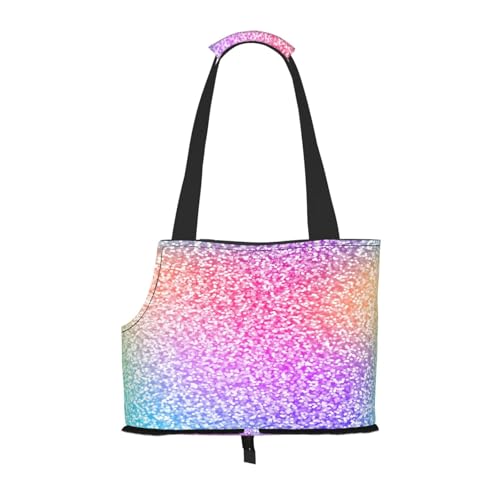 Kuilepa Hundetragetasche für kleine Hunde, mit bunten Glitzer-Aufdruck, weiche Seiten, Haustier-Tragetasche mit Taschen, tragbare mittelgroße Hunde, Welpen, große Katzen, Reisehandtasche für Wandern Kuilepa Hundetragetasche für kleine Hunde, mit bunten Glitzer-Aufdruck, weiche Seiten, Haustier-Tragetasche mit Taschen, tragbare mittelgroße Hunde, Welpen, große Katzen, Reisehandtasche für Wandern von Kuilepa
