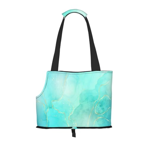 Kuilepa Hundetragetasche für kleine Hunde, weiche Seiten, mit Taschen, tragbar, mittelgroße Hunde, Welpen, große Katzen, Reisehandtasche für Wandern, Reisen, Outdoor, Cyan Mint von Kuilepa