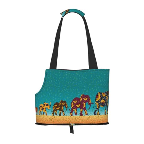 Kuilepa Hundetragetasche mit Elefanten-Aufdruck, weiche Seiten, Haustier-Tragetasche mit Taschen, tragbare mittelgroße Hunde, Welpen, große Katzen, Reisehandtasche für Wandern, Reisen, Outdoor Kuilepa Hundetragetasche mit Elefanten-Aufdruck, weiche Seiten, Haustier-Tragetasche mit Taschen, tragbare mittelgroße Hunde, Welpen, große Katzen, Reisehandtasche für Wandern, Reisen, Outdoor von Kuilepa