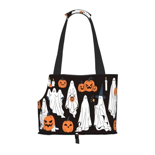 Kuilepa Hundetragetasche mit Halloween-Motiven für kleine Hunde, weiche Seiten, Haustier-Tragetasche mit Taschen, tragbare mittelgroße Hunde, Welpen, große Katzen, Reisehandtasche für Wandern, Reisen von Kuilepa