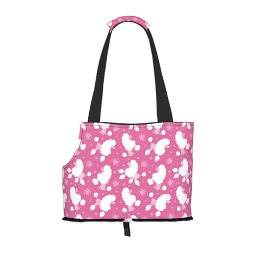 Kuilepa Hundetragetasche mit niedlichem Pudel-Aufdruck, für kleine Hunde, weiche Seiten, mit Taschen, tragbare mittelgroße Hunde, Welpen, große Katzen, Reisehandtasche Kuilepa Hundetragetasche mit niedlichem Pudel-Aufdruck, für kleine Hunde, weiche Seiten, mit Taschen, tragbare mittelgroße Hunde, Welpen, große Katzen, Reisehandtasche von Kuilepa