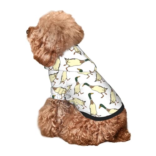 Kuilepa Mallard Hunde-Kapuzenpullover mit Enten-Aufdruck, Sicherheits-Hundekleidung, Hunde-Kapuzenpullover für kleine, mittelgroße und große Hunde (Größe XS-XXL) von Kuilepa