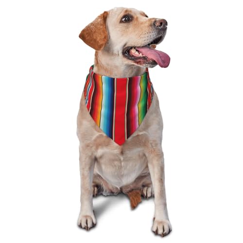 Kuilepa Mexikanische Serape-Decke, gestreifter Druck, Hunde-Bandana, Geburtstagsgeschenk, waschbar, Weihnachts-Bandana, Schal für kleine bis große Hunde, Welpen, Katzen Kuilepa Mexikanische Serape-Decke, gestreifter Druck, Hunde-Bandana, Geburtstagsgeschenk, waschbar, Weihnachts-Bandana, Schal für kleine bis große Hunde, Welpen, Katzen von Kuilepa
