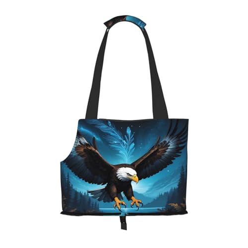 Kuilepa Night Sky Forest Hundetragetasche für kleine Hunde, weiche Seiten, Haustier-Tragetasche mit Taschen, tragbare mittelgroße Hunde, Welpen, große Katzen, Reisehandtasche für Wandern, Reisen von Kuilepa