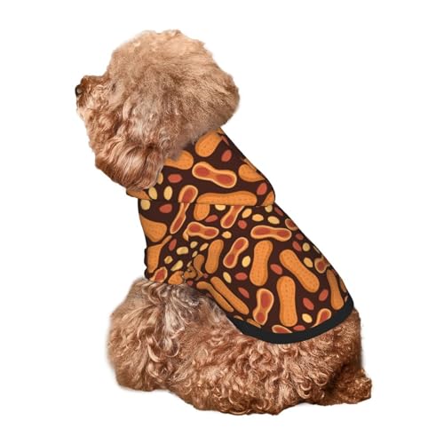 Kuilepa Peanuts2 Hunde-Kapuzenpullover mit Aufdruck für kleine, mittelgroße und große Hunde (Größe XS - XXL) von Kuilepa