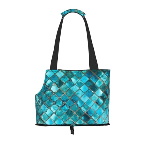 Kuilepa Quadratische Transporttasche für kleine Hunde, mit weichen Seiten, mit Taschen, tragbare mittelgroße Hunde, Welpen, große Katzen, Reisehandtasche für Wandern, Reisen, Outdoor von Kuilepa
