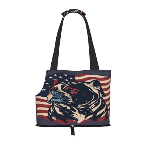 Kuilepa Tragetasche für kleine Hunde, Motiv: Patriotische Bulldogge, weiche Seiten, Haustier-Tragetasche mit Taschen, tragbare mittelgroße Hunde, Welpen, große Katzen, Reisehandtasche für Wandern Kuilepa Tragetasche für kleine Hunde, Motiv: Patriotische Bulldogge, weiche Seiten, Haustier-Tragetasche mit Taschen, tragbare mittelgroße Hunde, Welpen, große Katzen, Reisehandtasche für Wandern von Kuilepa