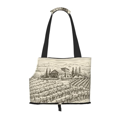 Kuilepa Vineyard Tragetasche für kleine Hunde, weiche Seiten, Haustier-Tragetasche mit Taschen, tragbare mittelgroße Hunde, Welpen, große Katzen, Reisehandtasche für Wandern, Reisen, Outdoor von Kuilepa