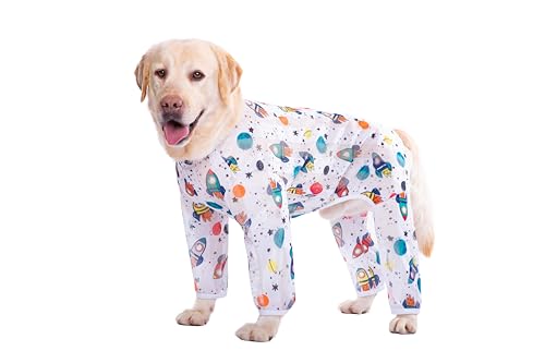 Kukaster Pet Hunde-Shirts Anti-Lecken, dünnes kühles atmungsaktives Mesh, Sommer Kleidung für große Hunde, Hundebody Nach Op Hündin Rüde Kastration Wundschutzanzüge für Hund, Rakete Size 30 Kukaster Pet Hunde-Shirts Anti-Lecken, dünnes kühles atmungsaktives Mesh, Sommer Kleidung für große Hunde, Hundebody Nach Op Hündin Rüde Kastration Wundschutzanzüge für Hund, Rakete Size 30 von Kukaster Pet