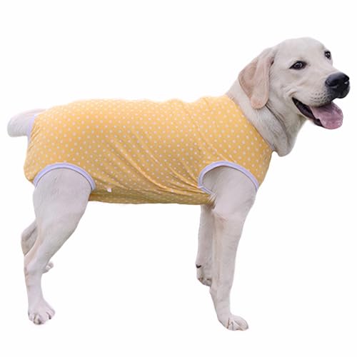 Kukaster Pet Hundebody Nach Op Kastration Hündin Rüde Wundschutzanzüge für Hund, Reißverschluss-Design für Haarausfall, Allergien, Rasur, Rot Weiß XL von Kukaster Pet