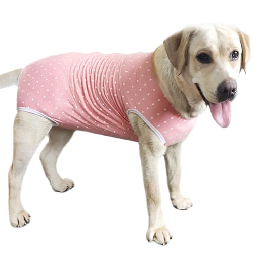 Kukaster Pet Hundebody Nach Op Kastration Hündin Rüde Wundschutzanzüge für Hund, Reißverschluss-Design für Haarausfall, Allergien, Rasur Lila Weiß 5XL von Kukaster Pet