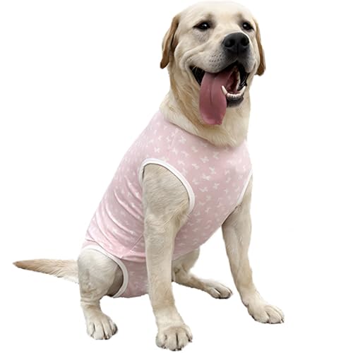 Kukaster Pet Hundebody Nach Op Kastration Hündin Rüde Wundschutzanzüge für Hund, Reißverschluss-Design für Haarausfall, Allergien, Rasur Grau Weiß 3XL von Kukaster Pet