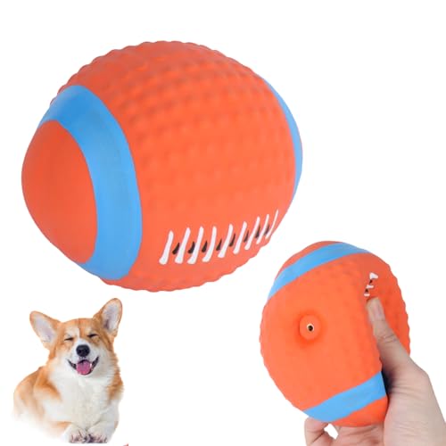 2pcs Quietschende Hund Spielzeug, Rugby -Form Hundekugeln Interaktiver Spielzeug Latex -Haustier Fußball für kleine mittelgroße Welpen kauen und trainieren 2pcs Quietschende Hund Spielzeug, Rugby -Form Hundekugeln Interaktiver Spielzeug Latex -Haustier Fußball für kleine mittelgroße Welpen kauen und trainieren von Kukyller