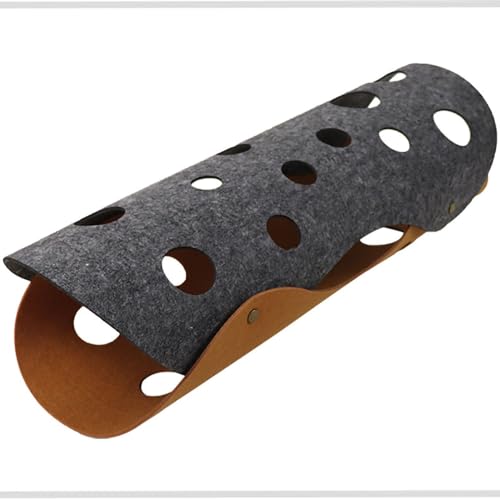 Filzkatze -Spielzeug -Tunnel, universelles zusammenklappbares Katzen -Tunnel -Röhrchen Interaktives Spielzeug für Innenspiele (Dark Gray+Brown) von Kukyller