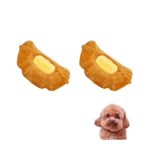 Kuklyller 2pcs Quietschende Plüschhundspielzeug, Croissant geformte Kau -Squeak -Spielzeug für Hunde Welpen Katzen Kätzchen Kuklyller 2pcs Quietschende Plüschhundspielzeug, Croissant geformte Kau -Squeak -Spielzeug für Hunde Welpen Katzen Kätzchen von Kukyller