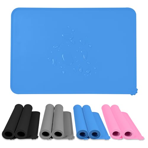 Napfunterlage für Hund Katzen 54x38cm, 2 Stück Hundenapf Unterlage Katzennapf Unterlage aus Silikon, wasserdichte rutschfeste Silikon Hundenapf Futternapf Matte Kaffeevollautomat Napfunterlage für Hund Katzen 54x38cm, 2 Stück Hundenapf Unterlage Katzennapf Unterlage aus Silikon, wasserdichte rutschfeste Silikon Hundenapf Futternapf Matte Kaffeevollautomat von Kulamo