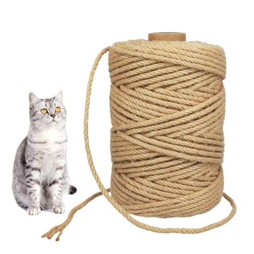 Kuleyng 100 m Sisalseil für Katzenkratzer, 6 mm natürliches Kratzbaumseil, Baumersatz für britische Katzenbesitzer und Catio-Zubehör Kuleyng 100 m Sisalseil für Katzenkratzer, 6 mm natürliches Kratzbaumseil, Baumersatz für britische Katzenbesitzer und Catio-Zubehör von Kuleyng