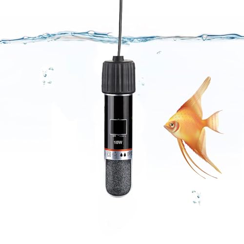 Kuleyng Aquariumheizung, 10 W, Mini-Aquarium-Heizung mit Thermostat, tauchfähiger USB-Heizstab für kleine Aquarien, Schildkrötenbecken, tropische Aquarien, Süß- und Salzwasser (10–50 l) von Kuleyng
