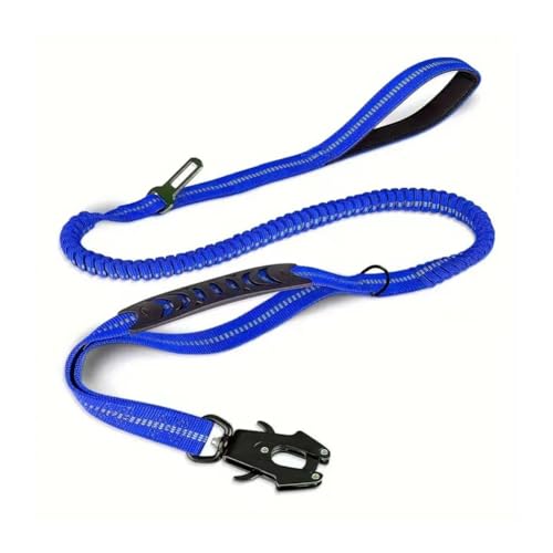 1,8 m reflektierende, robuste taktische Hundeleine mit Froschclip und zwei Griffen, stoßdämpfendes K9-Bungee, Auto-Sicherheitsgurt für Training, Kontrolle und Reisen, Königsblau 1,8 m reflektierende, robuste taktische Hundeleine mit Froschclip und zwei Griffen, stoßdämpfendes K9-Bungee, Auto-Sicherheitsgurt für Training, Kontrolle und Reisen, Königsblau von Kumihigh