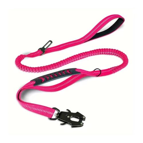 Reflektierende taktische Hundeleine, 1,8 m, robuste K9-Bungee-Leine mit Frosch-Clip, zwei Griffen und Auto-Sicherheitsgurt für Training, Kontrolle, Reisen Reflektierende taktische Hundeleine, 1,8 m, robuste K9-Bungee-Leine mit Frosch-Clip, zwei Griffen und Auto-Sicherheitsgurt für Training, Kontrolle, Reisen von Kumihigh