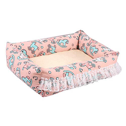 Hunde Bett Deluxe Haustierbett Hundebetten Summer Breathable Ice Pad HundehüTte Prinzessin Spitzennest Hund Liefert Matte Matte Small,pink Hunde Bett Deluxe Haustierbett Hundebetten Summer Breathable Ice Pad HundehüTte Prinzessin Spitzennest Hund Liefert Matte Matte Small,pink von KunLS