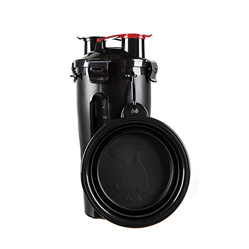 Hundetrinkflasche Trinkflasche Hund Hunde Trinkflasche FüR Unterwegs Zwei Futterbecher FüR Ausgehende Haustiere Tragbare Trinkwasserflasche Klappbare Hundenapfschale Black Hundetrinkflasche Trinkflasche Hund Hunde Trinkflasche FüR Unterwegs Zwei Futterbecher FüR Ausgehende Haustiere Tragbare Trinkwasserflasche Klappbare Hundenapfschale Black von KunLS