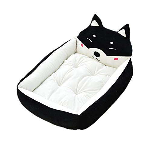 Katze Kissen Hunde Bett Hundesofa Deluxe Haustierbett Flauschig Und Bequem Cartoon Haustierhaus Warmes Haustiernest 50,Black Katze Kissen Hunde Bett Hundesofa Deluxe Haustierbett Flauschig Und Bequem Cartoon Haustierhaus Warmes Haustiernest 50,Black von KunLS