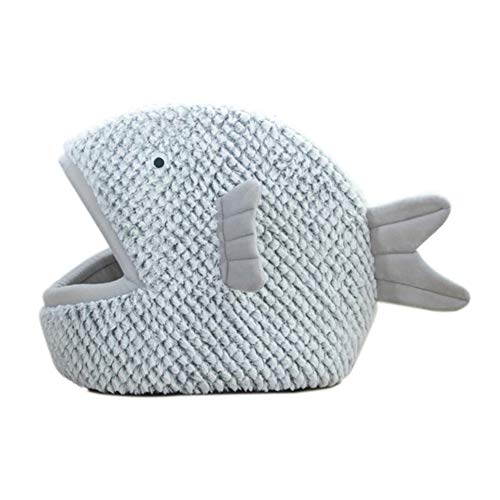 Katzenschlafsack Flauschig Cartoons Hundebetten HundeköRbchen Halbgeschlossen Katzen Bettchen Fischform Hundeschlafsack 50,Grey Katzenschlafsack Flauschig Cartoons Hundebetten HundeköRbchen Halbgeschlossen Katzen Bettchen Fischform Hundeschlafsack 50,Grey von KunLS