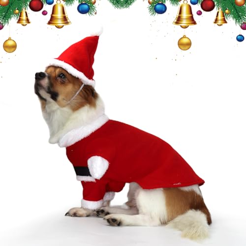 Kungfu Mall Hunde Weihnachtskostüm, Hundebekleidung & Zubehör Hund Hoodie Kostüm, Katzen Weihnachtskostüm Kostüm Weihnachten, Hund Weihnachten Geschenke Haustier Cosplay Kostüme Großes Format von Kungfu Mall