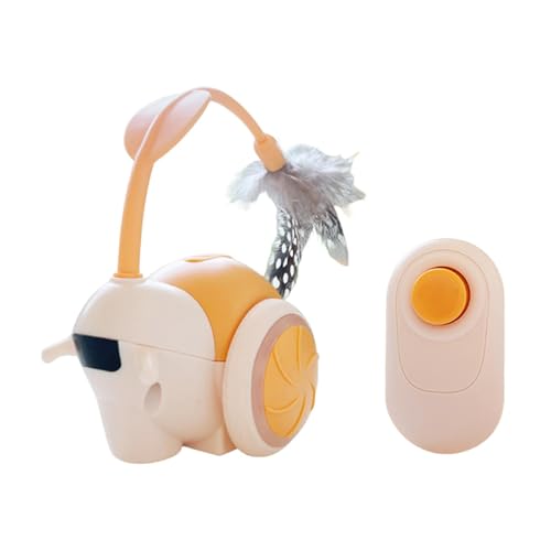 Kuntesetty Automatisches Spielzeug für Katzen mit interaktiven Funktionen, Orange von Kuntesetty
