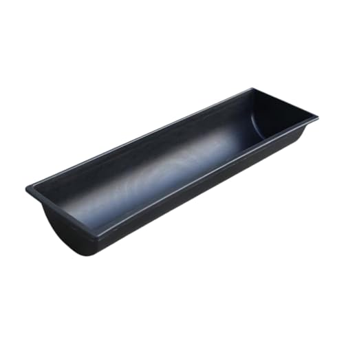 Kuntesetty Futtertrog Futterbehälter Und Tränke Leicht zu Reinigender Stallfuttertrog für Eine Durchgehend Saubere Futterstelle für Alpakas Schweine Ziegen Und, 30cmx18cm schwarz von Kuntesetty