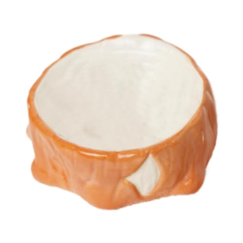 Kuntesetty Hamster Food Bowl Rennelfahrtschale Multifunktionsbaumstumpf Form Kleiner Tierfütterung für Frettchen -Chipmunk -Ratten von Kuntesetty