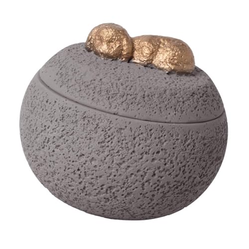 Kuntesetty Haustier-Gedenkbox aus Zement, Aufbewahrungsglas mit Deckel, 350 ml, Grau Kuntesetty Haustier-Gedenkbox aus Zement, Aufbewahrungsglas mit Deckel, 350 ml, Grau von Kuntesetty