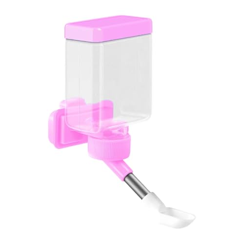 Kuntesetty Käfigmontierte Vogeltränke, Futterspender für Haustiere, Rosa von Kuntesetty
