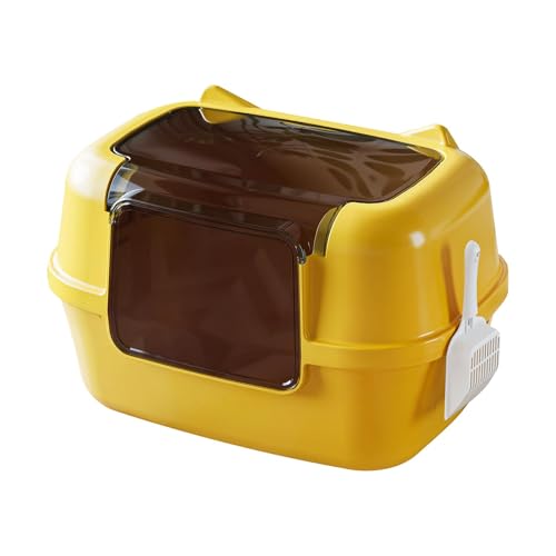 Kuntesetty Katzenbox mit Kapuze und Töpfchen für Schlafsaalraum, Gelb Kuntesetty Katzenbox mit Kapuze und Töpfchen für Schlafsaalraum, Gelb von Kuntesetty