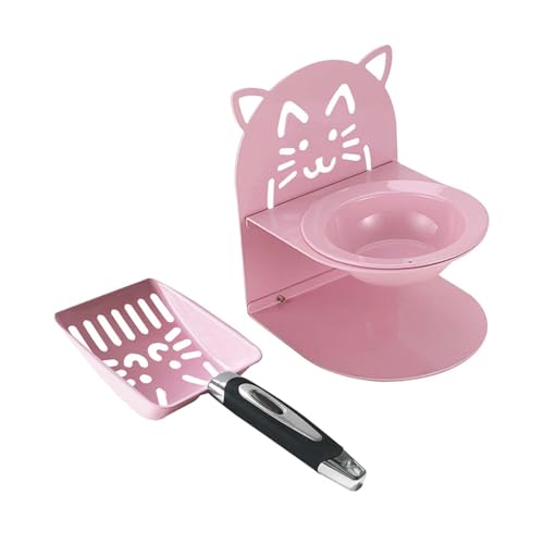 Kuntesetty Katzenfutter Schale mit Erhöhung Und Sandschaufel Aus Rostfreiem Stahl mit Praktischem Griff Und Platzsparendem Aufbewahrungssystem für Haushalt Reis, Rosa Kuntesetty Katzenfutter Schale mit Erhöhung Und Sandschaufel Aus Rostfreiem Stahl mit Praktischem Griff Und Platzsparendem Aufbewahrungssystem für Haushalt Reis, Rosa von Kuntesetty