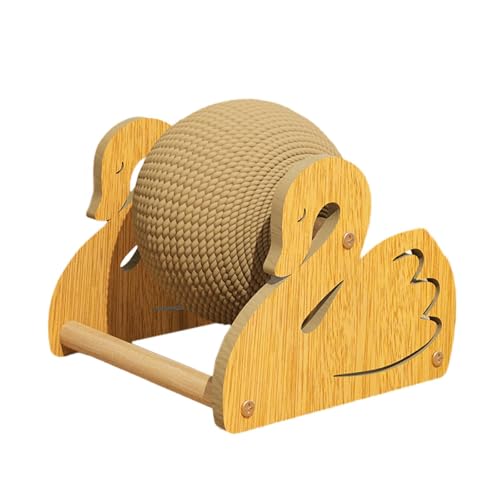 Kuntesetty Katzenkratzball mit Stabiler Basis, Krallenschleifen für kleine bis große Katzen, Schwanenform Kuntesetty Katzenkratzball mit Stabiler Basis, Krallenschleifen für kleine bis große Katzen, Schwanenform von Kuntesetty