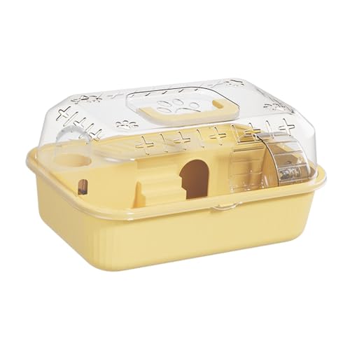 Kuntesetty Kleintierkäfig Hamster Home Habitat Pet House Haustiertransporter für Igelrattenmäuse, Zitronengelb von Kuntesetty