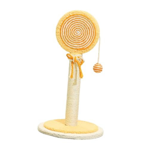 Kuntesetty Kratzbaum Als Interaktiver Kratzstamm Und Kletterspielzeug Spielbaum Zur Krallenpflege Schont Möbel für Die Heimdekoration Und Zur Beschäftigung, Orange von Kuntesetty